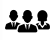 three silhouetted people